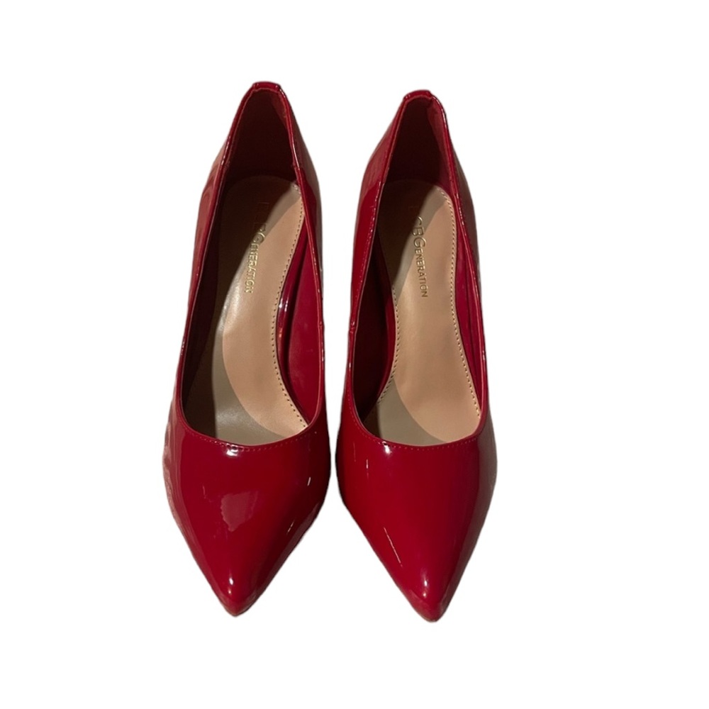 Bright Red stiletto heels by BCBGeneration. - Picture 1 of 6